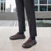 OrthoComfoot Men’s Orthopedic Leather Loafers – Arch Support Slip-On Shoes for Plantar Fasciitis, Flat Feet & Heel Pain Relief, Comfortable Casual Work Walking Dress Shoes(K2-dark Brown)