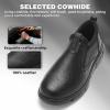 OrthoComfoot Men’s Orthopedic Leather Loafers – Arch Support Slip-On Shoes for Plantar Fasciitis, Flat Feet & Heel Pain Relief, Comfortable Casual Work Walking Dress Shoes(K1-black)