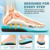 OrthoComfoot Women’s Wide Plantar Fasciitis Inserts, Breathable Comfort Arch Support Insoles for Diabetes & Flat Feet, 240LBS+ Heavy-Duty Adjustable TPU, Work Boot Orthotic Insoles, Size 9 Women(Black)