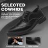 Orthopedic Business Leather Dress Shoes – Casual Arch Support Plantar Fasciitis Formal Wingtip Oxford for Mens – Cap Toe Comfortable Orthotics Patent Tuxedo Walking Shoes for Foot and Heel Pain Relief(W1-black)