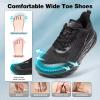 Women’s Orthopedic Diabetic Wide Running Shoes: Comfortable Casual Plantar Fasciitis Arch Support Fashion Sneakers, Orthotic Flat Feet Tennis Walking Sports Shoes for Foot and Heel Pain Relief(K1-black)