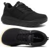 OrthoComfoot Men’s Orthopedic Diabetic Wide Walking Shoes: Comfortable Arch Support Plantar Fasciitis Fashion Sneakers, Casual Hammer Toes Swollen Tennis Sports Shoes for Heel and Foot Pain Relief(K1-black)