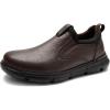 OrthoComfoot Men’s Orthopedic Leather Loafers – Arch Support Slip-On Shoes for Plantar Fasciitis, Flat Feet & Heel Pain Relief, Comfortable Casual Work Walking Dress Shoes(K2-dark Brown)