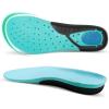 OrthoComfoot Women’s Wide Plantar Fasciitis Inserts, Breathable Comfort Arch Support Insoles for Diabetes & Flat Feet, 240LBS+ Heavy-Duty Adjustable TPU, Work Boot Orthotic Insoles, Size 9 Women(Black)