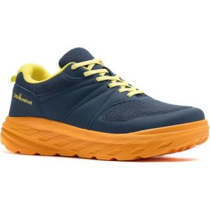 OrthoComfoot Men’s Orthopedic Diabetic Wide Walking Shoes: Comfortable Arch Support Plantar Fasciitis Sports Sneakers, Casual Swollen Bunion Recovery Work Tennis Shoes for Foot and Heel Pain Relief(K3-dark Blue)