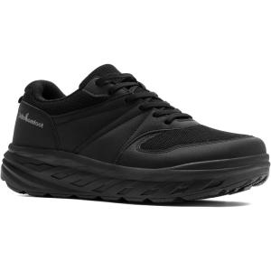 OrthoComfoot Men’s Orthopedic Diabetic Wide Walking Shoes: Comfortable Arch Support Plantar Fasciitis Sports Sneakers, Casual Swollen Bunion Recovery Work Tennis Shoes for Foot and Heel Pain Relief(K1-black)