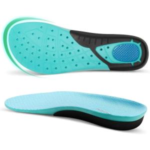 OrthoComfoot Women’s Wide Plantar Fasciitis Inserts, Breathable Comfort Arch Support Insoles for Diabetes & Flat Feet, 240LBS+ Heavy-Duty Adjustable TPU, Work Boot Orthotic Insoles, Size 9 Women(Black)