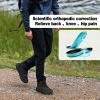 Men’s Orthopedic Waterproof Hiking Boots: Comfortable Plantar Fasciitis Ankle Support Walking Running Mid Trekking Ankle Boots, Orthotic Sport Trail Shoes for Foot and Heel Pain Relief(W1-black)