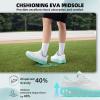 OrthoComfoot Women’s Orthopedic Diabetic Wide Walking Shoes: Comfortable Casual Arch Support Orthotic Plantar Fasciitis Sports Sneakers, Swollen Feet Running Shoes for Foot and Heel Pain Relief(K2-blue/White)