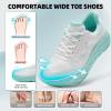 OrthoComfoot Women’s Orthopedic Diabetic Wide Walking Shoes: Comfortable Casual Arch Support Orthotic Plantar Fasciitis Sports Sneakers, Swollen Feet Running Shoes for Foot and Heel Pain Relief(K2-blue/White)