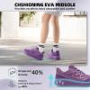 OrthoComfoot Women’s Orthopedic Diabetic Wide Walking Shoes: Comfortable Casual Arch Support Orthotic Plantar Fasciitis Sports Sneakers, Swollen Feet Running Shoes for Foot and Heel Pain Relief(K3-purple)