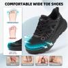 OrthoComfoot Women’s Orthopedic Diabetic Wide Walking Shoes: Comfortable Casual Arch Support Orthotic Plantar Fasciitis Sports Sneakers, Swollen Feet Running Shoes for Foot and Heel Pain Relief(K1-black)