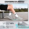Women’s Orthopedic Diabetic Wide Running Shoes: Comfortable Breathable Arch Support Plantar Fasciitis Sport Sneakers, Casual High Arch Orthotic Work Tennis Walking Shoes for Foot and Heel Pain Relief(K4-grey)
