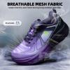 Women’s Orthopedic Diabetic Wide Running Shoes: Comfortable Breathable Arch Support Plantar Fasciitis Sport Sneakers, Casual High Arch Orthotic Work Tennis Walking Shoes for Foot and Heel Pain Relief(K3-black Purple)
