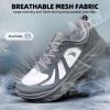 Women’s Orthopedic Diabetic Wide Running Shoes: Comfortable Breathable Arch Support Plantar Fasciitis Sport Sneakers, Casual High Arch Orthotic Work Tennis Walking Shoes for Foot and Heel Pain Relief(K4-grey)