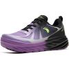 Women’s Orthopedic Diabetic Wide Running Shoes: Comfortable Breathable Arch Support Plantar Fasciitis Sport Sneakers, Casual High Arch Orthotic Work Tennis Walking Shoes for Foot and Heel Pain Relief(K3-black Purple)