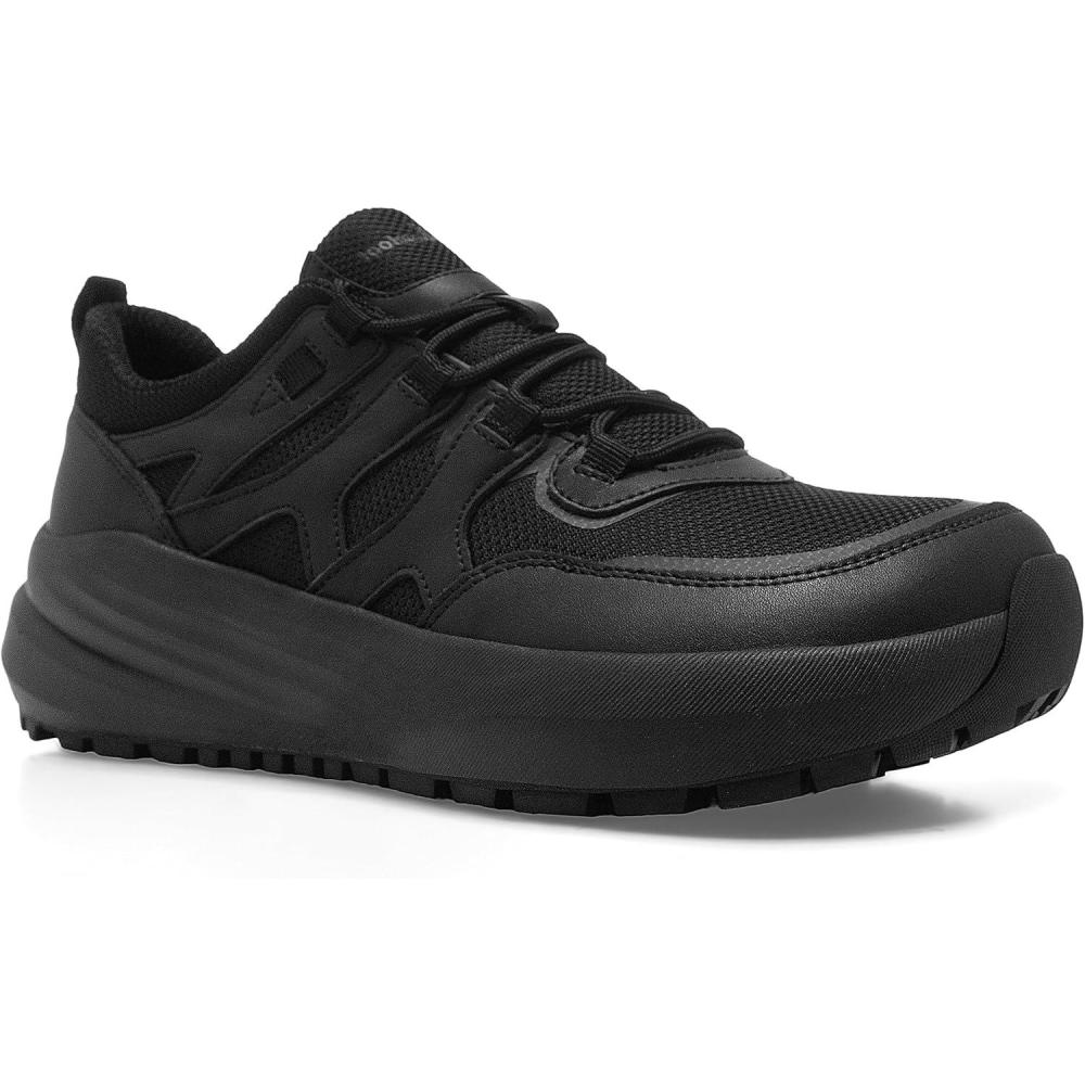 image:imageMens Orthopedic Wide Trail Running Shoes Comfortable Arch Support Plantar Fasciitis Diabetic Walking Shoes Orthotic Casual AllTerrain NonSlip Hiking Sneakers for Foot and Heel Pain ReliefK1black