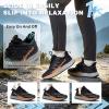 Men’s Orthopedic Trail Running Shoes: Comfortable Casual Arch Support Plantar Fasciitis Orthotic Walking Shoes, Flat Feet Sport Hiking Tennis Work Fashion Sneakers for Foot and Heel Pain Relief(W1-black)