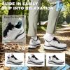 Men’s Orthopedic Trail Running Shoes: Comfortable Casual Arch Support Plantar Fasciitis Orthotic Walking Shoes, Flat Feet Sport Hiking Tennis Work Fashion Sneakers for Foot and Heel Pain Relief(W2-off White)