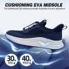 OrthoComfoot Men’s Orthopedic Road Running Shoes: Comfortable Arch Supports Plantar Fasciitis Orthotic Fashion Sneakers, Casual Flat Feet Tennis Sports Walking Shoes for Foot Heel and Pain Relief(W2-navy Blue)