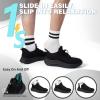 OrthoComfoot Men’s Orthopedic Road Running Shoes: Comfortable Arch Supports Plantar Fasciitis Orthotic Fashion Sneakers, Casual Flat Feet Tennis Sports Walking Shoes for Foot Heel and Pain Relief(W1-black)
