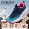 OrthoComfoot Women’s Orthopedic Wide Plantar Fasciitis Shoes: Comfortable Arch Support Flat Feet Orthotic Sports Hiking Sneakers, Casual Wide Toes Box Walking Running Tennis for Foot Heel and Pain Relief(K1-dark Blue)