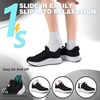 Women’s Orthopedic Road Running Shoes: Comfortable Arch Supports Plantar Fasciitis Orthotic Athletic Sneakers, Casual Flat Feet High Arch Sports Walking Shoes for Foot Heel and Pain Relief(W1-black)