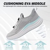 Women’s Orthopedic Road Running Shoes: Comfortable Arch Supports Plantar Fasciitis Orthotic Athletic Sneakers, Casual Flat Feet High Arch Sports Walking Shoes for Foot Heel and Pain Relief(W2-grey Mint)
