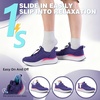 Women’s Orthopedic Road Running Shoes: Comfortable Arch Supports Plantar Fasciitis Orthotic Athletic Sneakers, Casual Flat Feet High Arch Sports Walking Shoes for Foot Heel and Pain Relief(W3-purple)