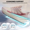 Women’s Orthopedic Wide Plantar Fasciitis Shoes: Comfortable Arch Support Diabetic Flat Feet Trail Running Athletic Hiking Sneakers, Orthotic Casual Sports Trekking Walking Shoes for Foot & Heel Pain(K3-pale Orange)
