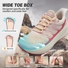 Women’s Orthopedic Wide Plantar Fasciitis Shoes: Comfortable Arch Support Diabetic Flat Feet Trail Running Athletic Hiking Sneakers, Orthotic Casual Sports Trekking Walking Shoes for Foot & Heel Pain(K3-pale Orange)