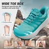 Women’s Orthopedic Wide Plantar Fasciitis Shoes: Comfortable Arch Support Diabetic Flat Feet Trail Running Athletic Hiking Sneakers, Orthotic Casual Sports Trekking Walking Shoes for Foot & Heel Pain(K2-mint)