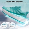 Women’s Orthopedic Wide Plantar Fasciitis Shoes: Comfortable Arch Support Diabetic Flat Feet Trail Running Athletic Hiking Sneakers, Orthotic Casual Sports Trekking Walking Shoes for Foot & Heel Pain(K2-mint)