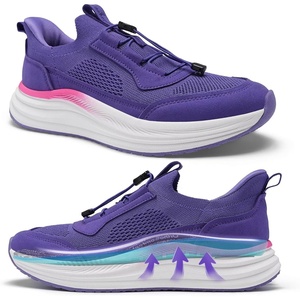 Women’s Orthopedic Road Running Shoes: Comfortable Arch Supports Plantar Fasciitis Orthotic Athletic Sneakers, Casual Flat Feet High Arch Sports Walking Shoes for Foot Heel and Pain Relief(W3-purple)
